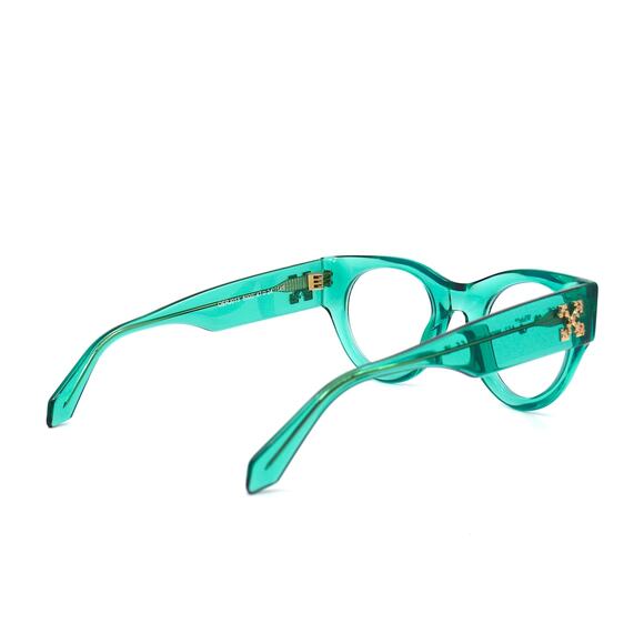 OFF-WHITE STYLE-13 CRYSTAL GREEN AUTHENTIC EYEGLASSES FRAME - Picture 6 of 10